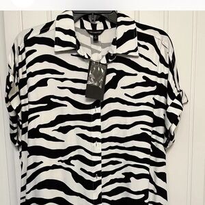 The Limited Zebra T-Shirt dress. NWT